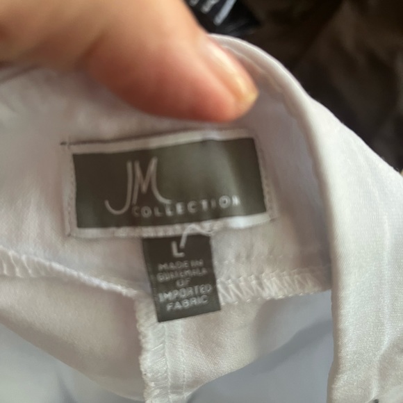 Lot of 2 white capri/crop pants L - Picture 3 of 4